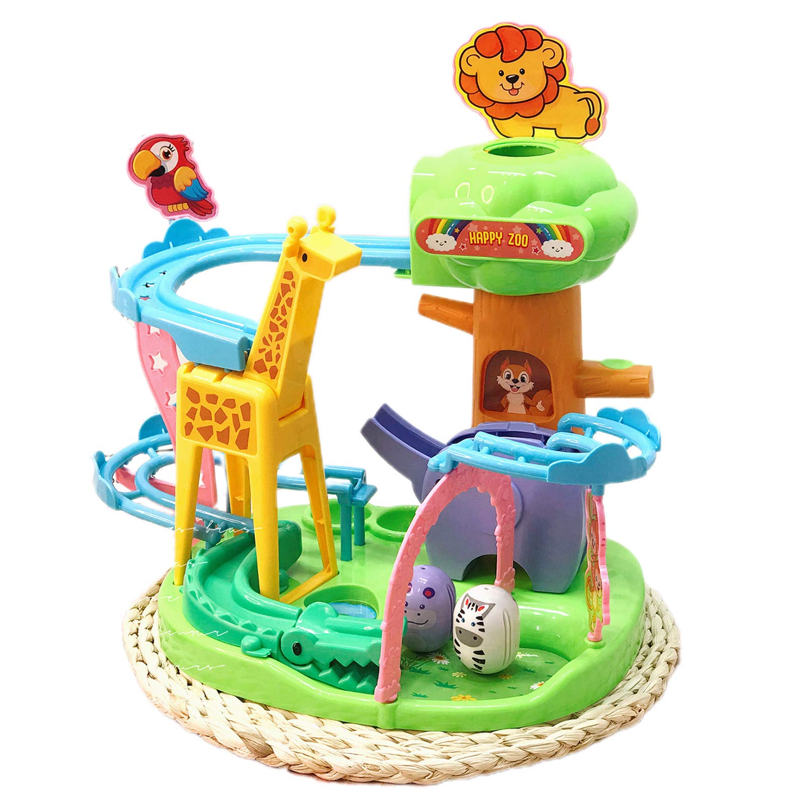 Austinstore Sliding Track Baby Cartoon Toddler Zoo Adventure Educational Toy - Fun Learning Activity for Kids' Early Development & Playtime