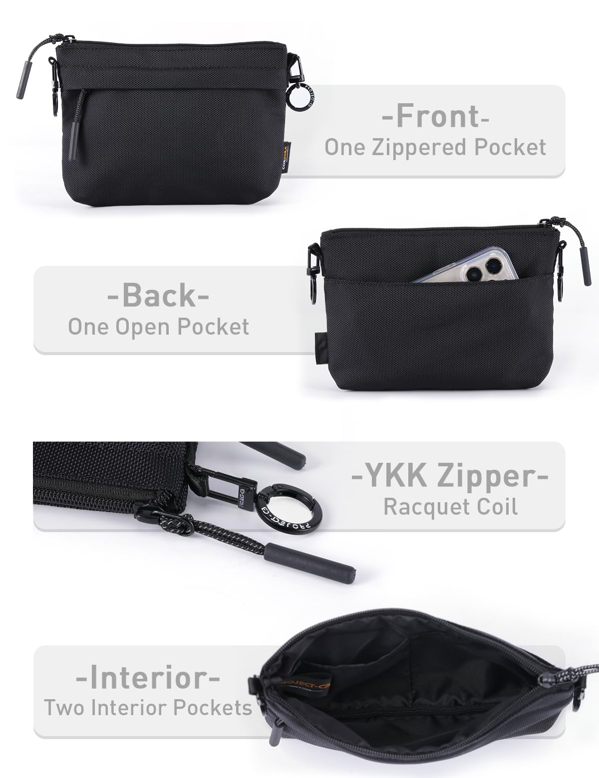 Waterproof Cordura Crossbody Bag for Women & Men - Durable Travel Purse with Phone Pocket - Perfect for Hiking, Commuting & Daily Use