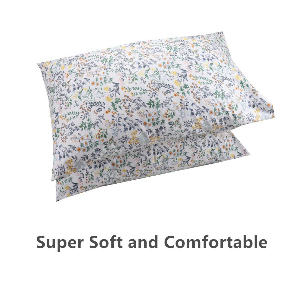 Soft White Cotton Pillowcase Set of 2 - Queen Size for Bedroom Comfort