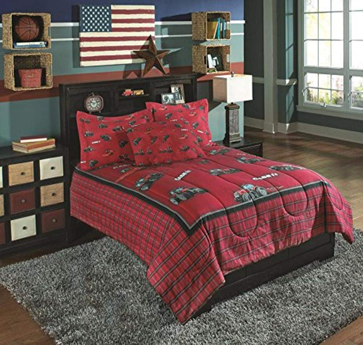 Case IH Twin Size Comforter Set - 100% Birchwood Cotton Bedding for Farmhouse Style Bedroom | Perfect for Kids, Teens & Guest Rooms