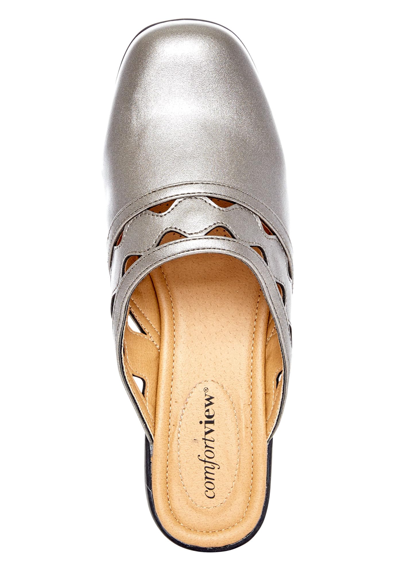 Comfortview Women's Wide Width The McKenna Mule - Slip On Casual Shoes for Wide Feet - Perfect for Home, Office & Everyday Wear