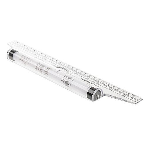 Fityle 12-Inch Plastic Multi-Purpose Drawing Rolling Parallel Ruler - 30cm Measuring Scale Tool for Architects, Engineers & Artists - Perfect for Technical Drawing, Drafting & Craft Projects