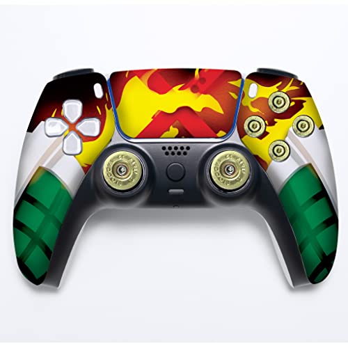 Premium Custom Wireless PS5 Controller - Compatible with Playstation 5 Console | USA-Made Hydro-Dip Design (Not Just a Skin) | Perfect for Gaming Tournaments, Streaming & Competitive Play