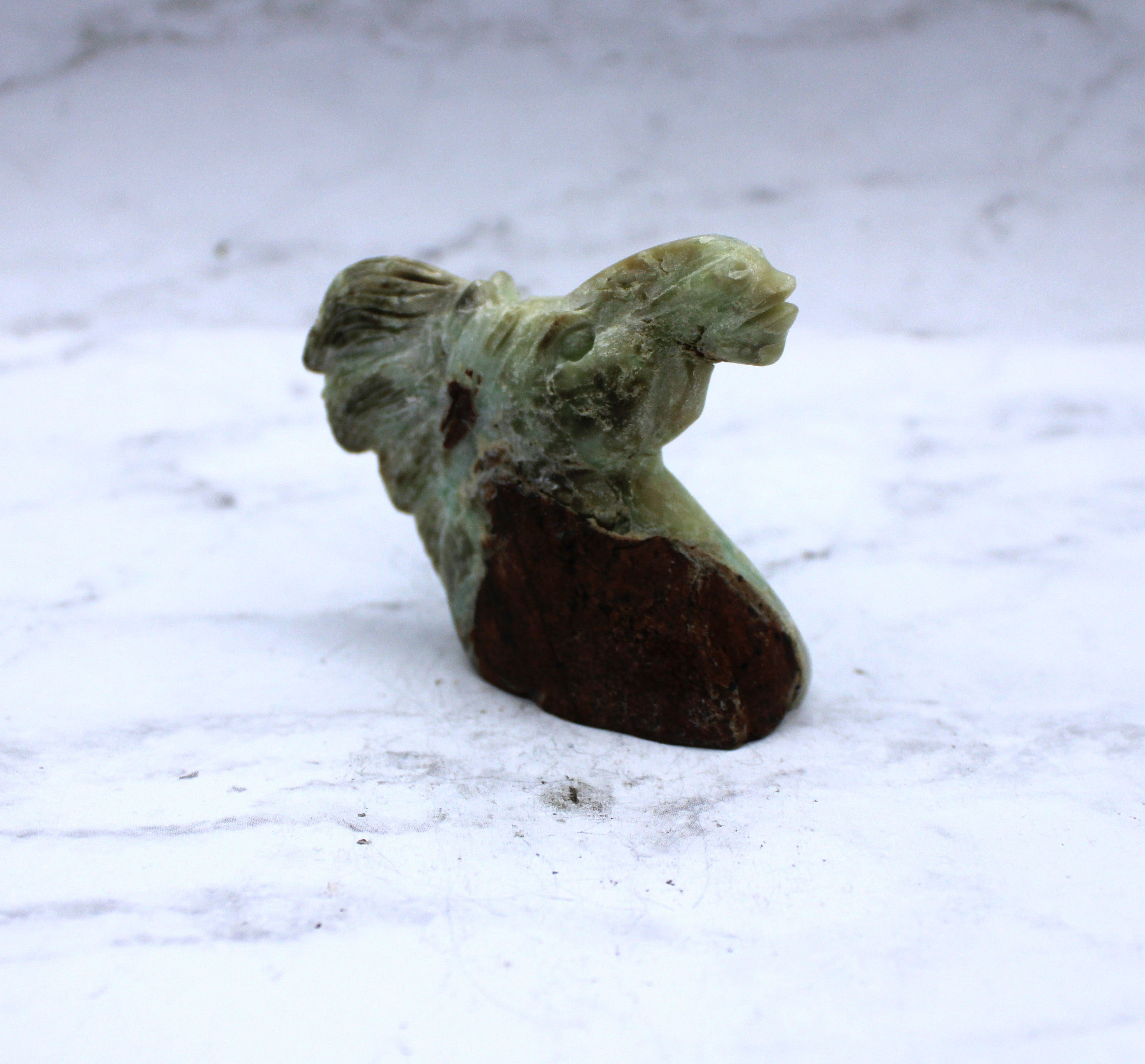 Natural Green Chrysoprase Hand Carved Horse Statue - Feng Shui Decor, Healing Crystal, Home & Office Decoration, Gift for Collectors & Horse Lovers