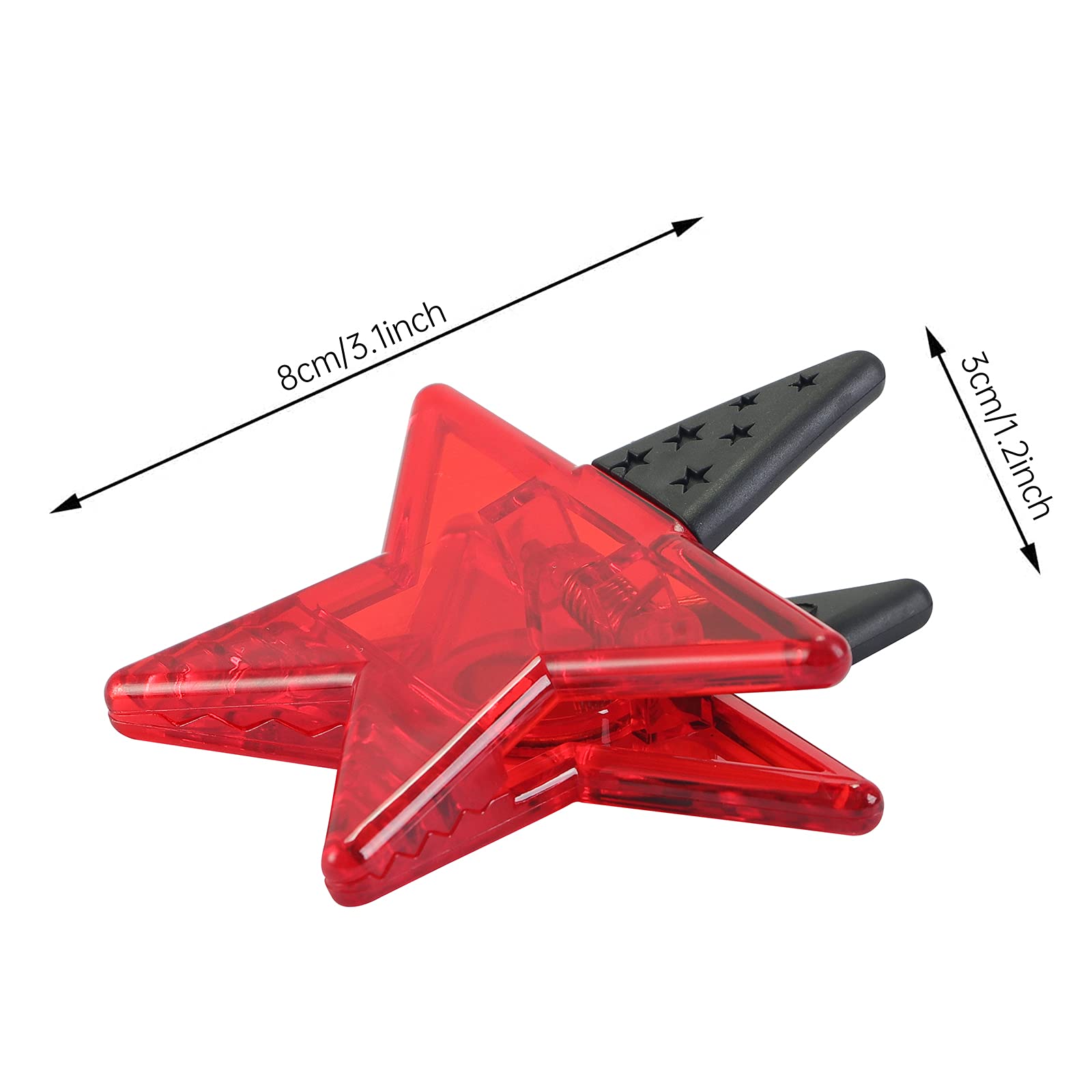 Magnetic Star Shaped Refrigerator Clips - 6 Pack Multi-Purpose Note Holders for Fridge, Office & School - Strong Magnet Paper Clips, Binder Clips, Bag Clips for Organizing Documents, Photos & Shopping Lists