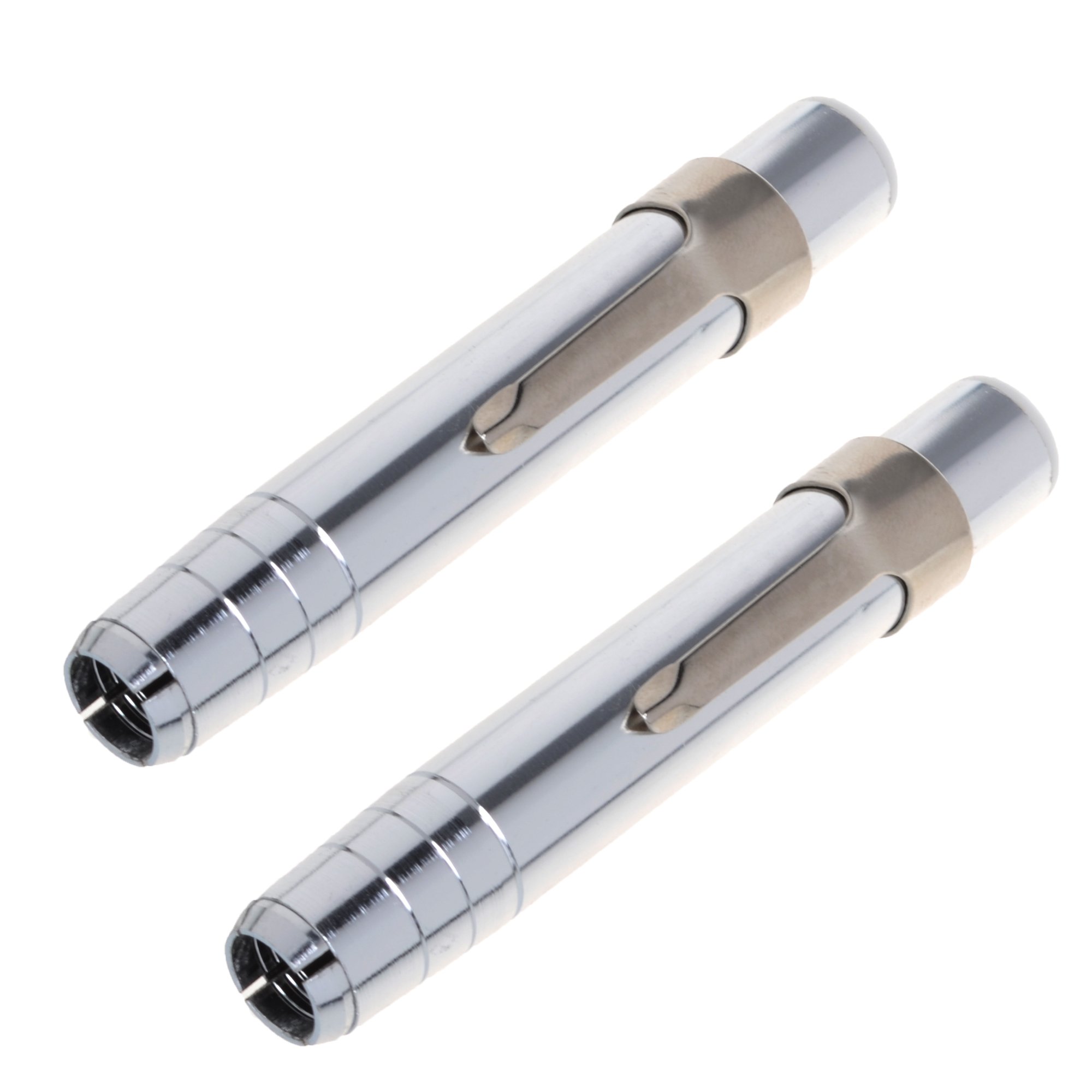 2 Pack Aluminum Alloy Chalk Holder - Durable Teacher's Chalk Keeper for Office, Wall Chalkboard & Painting - Silver Tone Writing Tool for Classrooms, Restaurants & DIY Projects