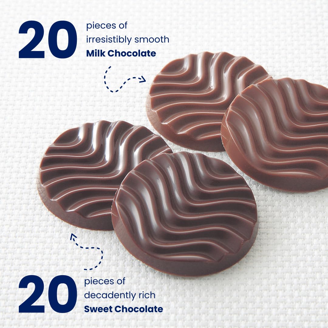 Premium ROYCE' Pure Chocolate Assortment - Sweet & Milk Chocolate Gift Box (40 Pieces) | Authentic Japanese Hokkaido Chocolate | No Artificial Preservatives | Perfect for Baking, Desserts & Gourmet Gifting