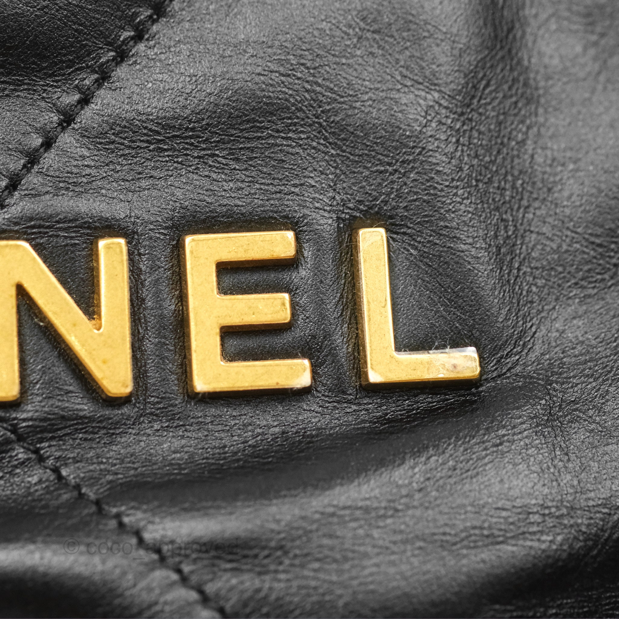 Chanel 22 Medium Backpack Quilted Black Shiny Calfskin with Aged Gold Hardware - Luxury Designer Handbag for Women, Perfect for Work, Travel & Everyday Use
