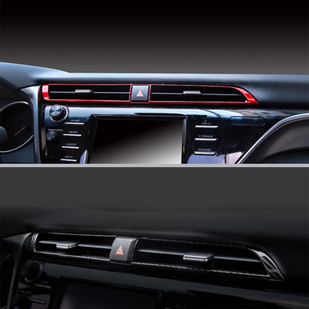 Toyota Camry 2018-2020 ABS Interior Trim Kit - 10Pcs Red for Dash & Console Upgrade