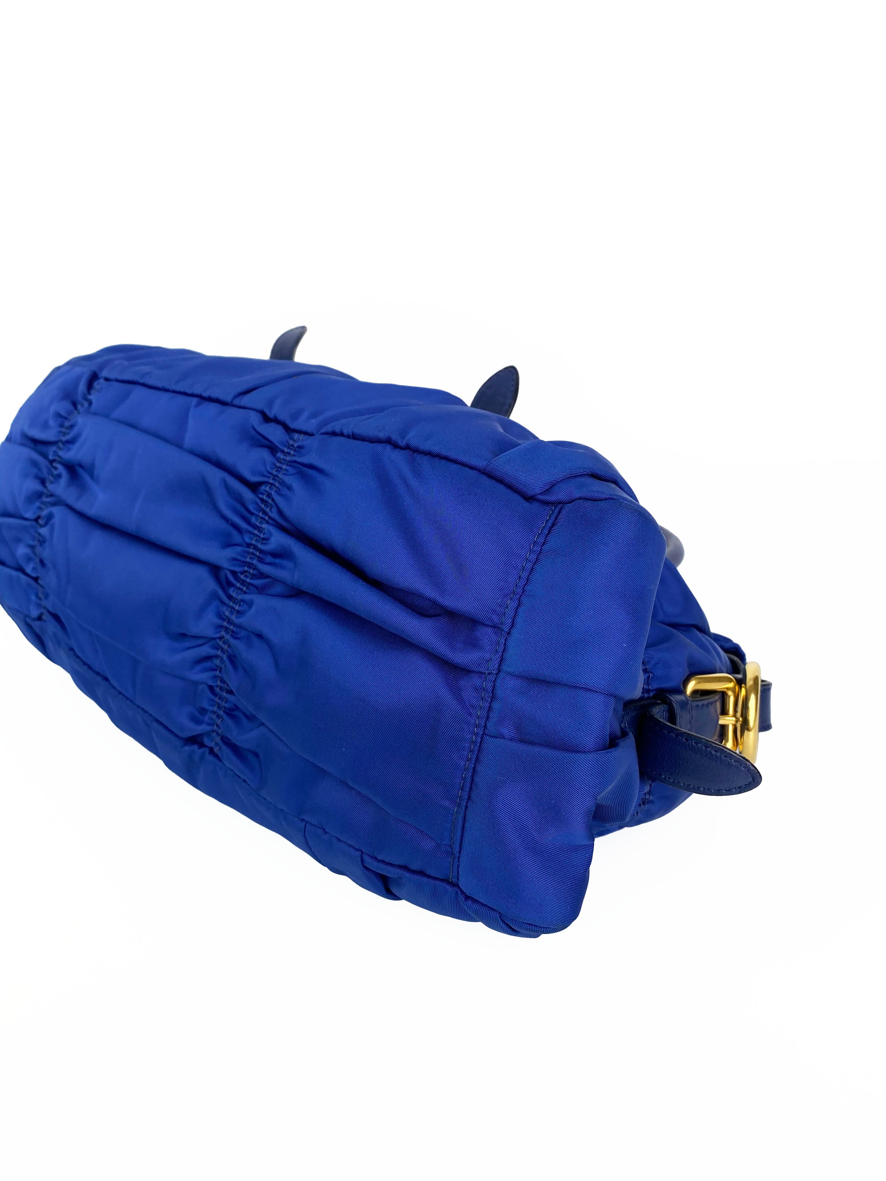 Prada Blue Nylon Tessuto Gaufre Bag - Luxury Designer Handbag for Women | Perfect for Work, Travel & Everyday Use