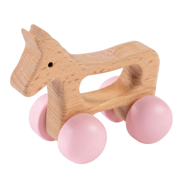 KIPP Wooden Horse Toy - Handcrafted Wooden Animal Figure for Kids, Nursery Decor & Montessori Play - Perfect for Imaginative Play, Baby Showers & Children's Room Decoration