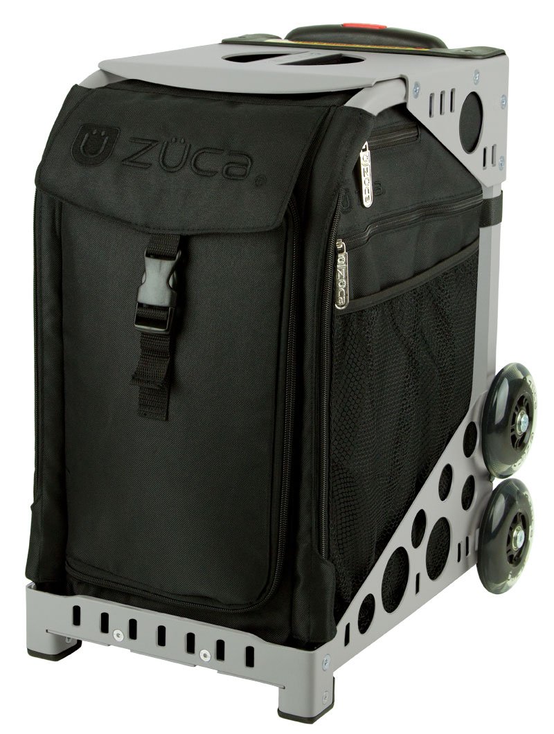 ZUCA Stealth Insert & Gray Frame Backpack with Flashing Wheels - Lightweight Travel Bag for School, Gym, and Outdoor Adventures