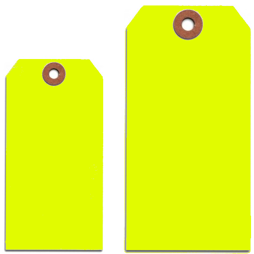 Bright Fluorescent Yellow Tags - High Visibility Labels for Organizing, Inventory & Safety - Perfect for Warehouses, Offices & Retail Stores