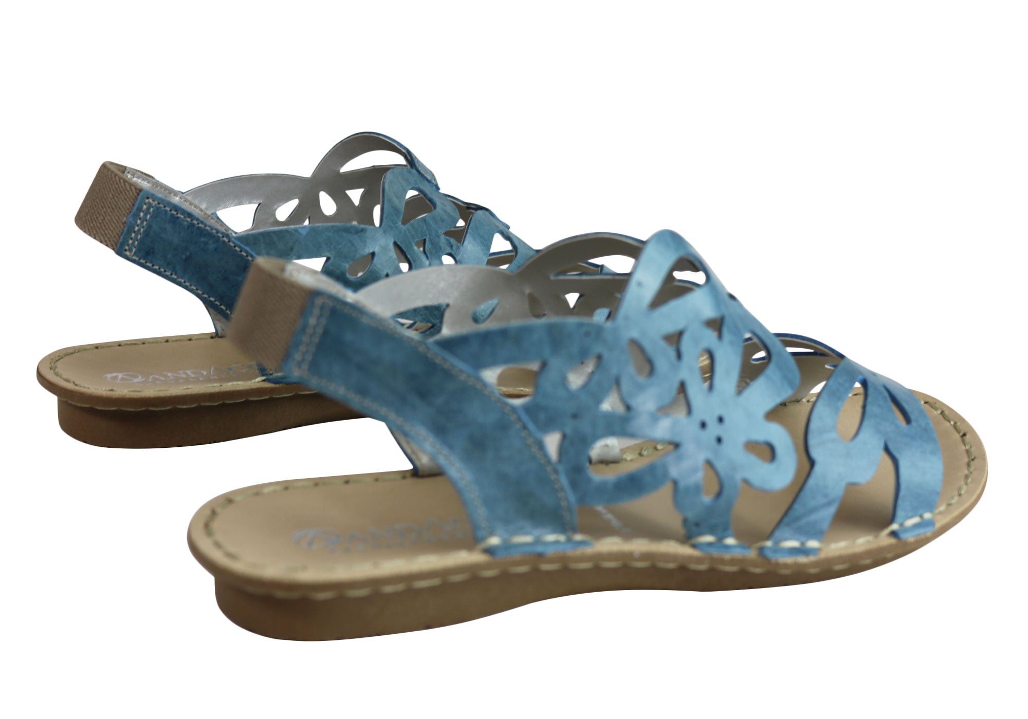 Andacco Desiree Women's Comfortable Flat Leather Sandals - Handmade in Brazil - Perfect for Beach, Vacation & Summer Outfits