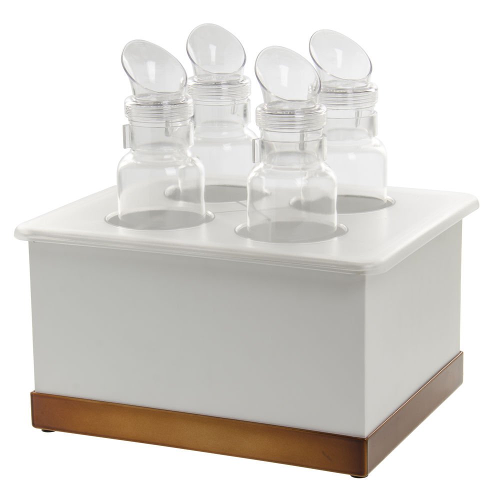 3300-SET Clear Salad Dressing Caddy Complete Set - 5