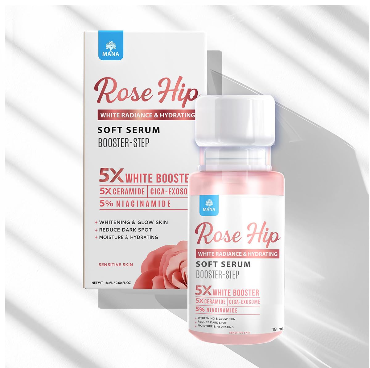 Moisture Nourishing Skin Care Set - 18ml Hydrating Soft Serum (10-Pack) by Thaigiftshop | For Dry & Sensitive Skin | Free Tomato Facial Mask Included | Perfect for Daily Skincare Routine & Travel