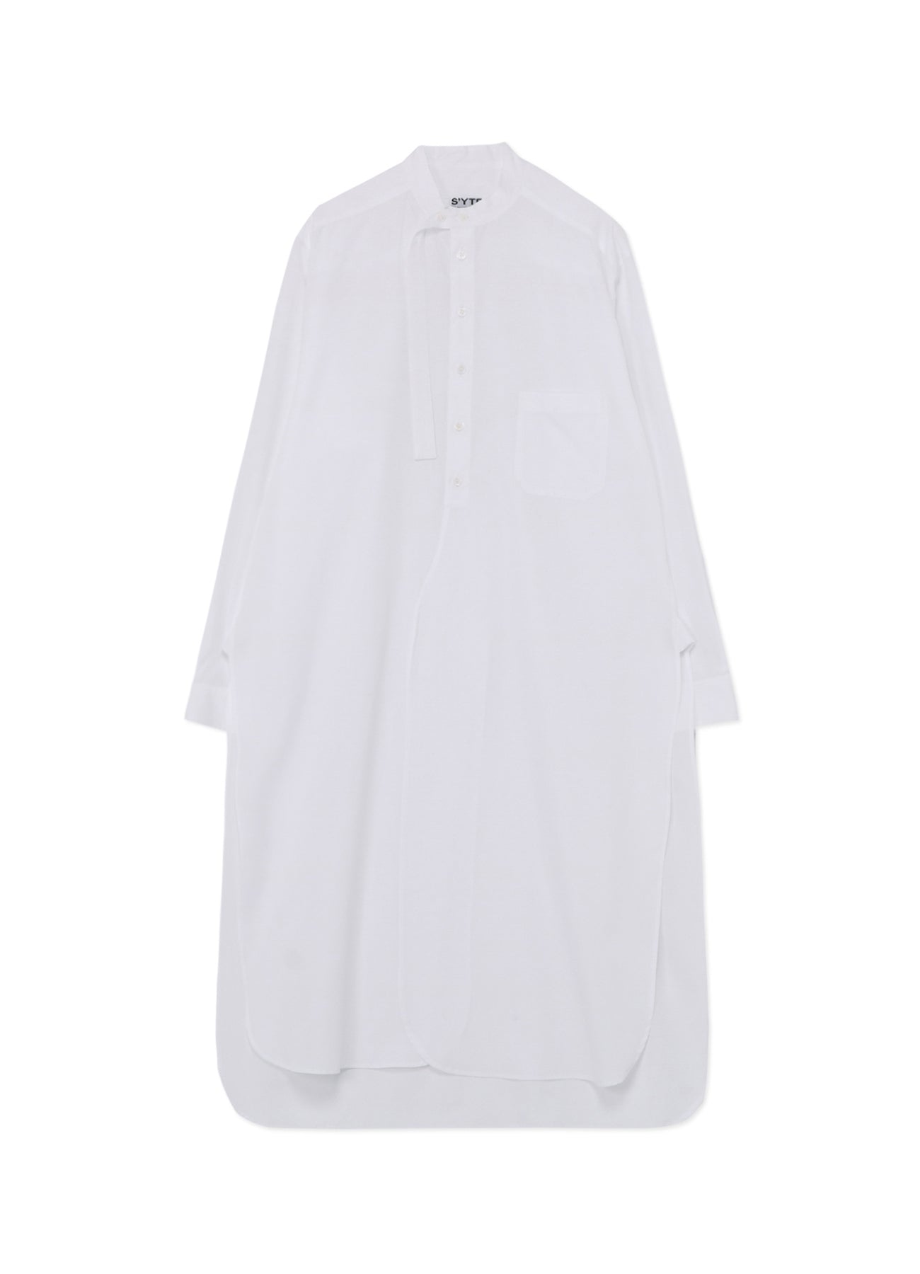 Premium Cotton Broadcloth Stand Collar Long Shirt with Rounded Hem - Classic Casual Wear for Men & Women | Perfect for Office, Dating & Everyday Outfits