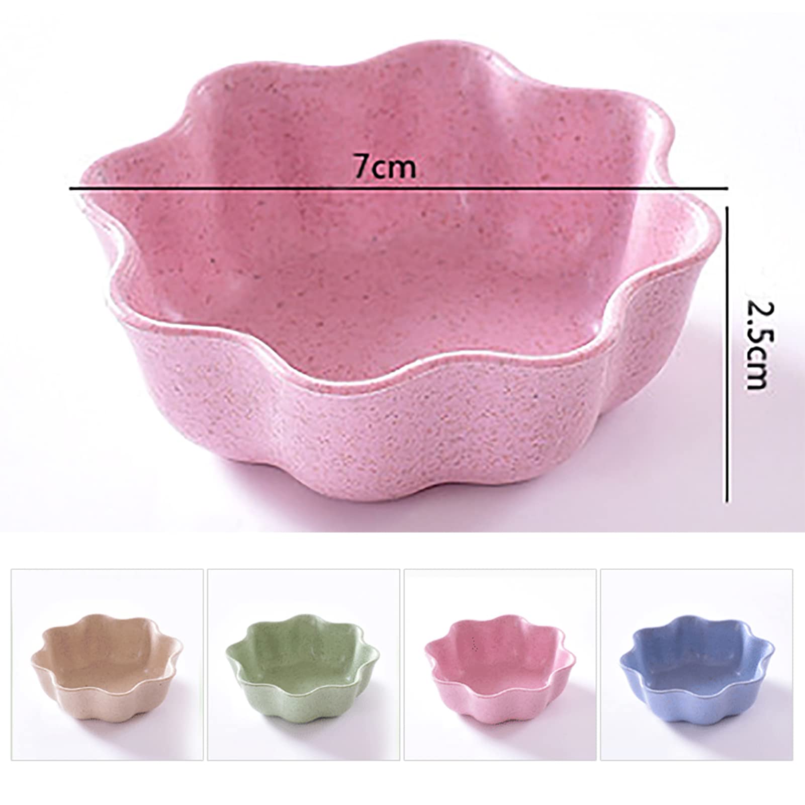 8-Piece Small Soy Sauce Dipping Bowls Set - Eco-Friendly Wheat Straw Mini Appetizer Plates for Sushi, Dumplings & Asian Cuisine | Perfect for Restaurants, Home Dining & Party Serving