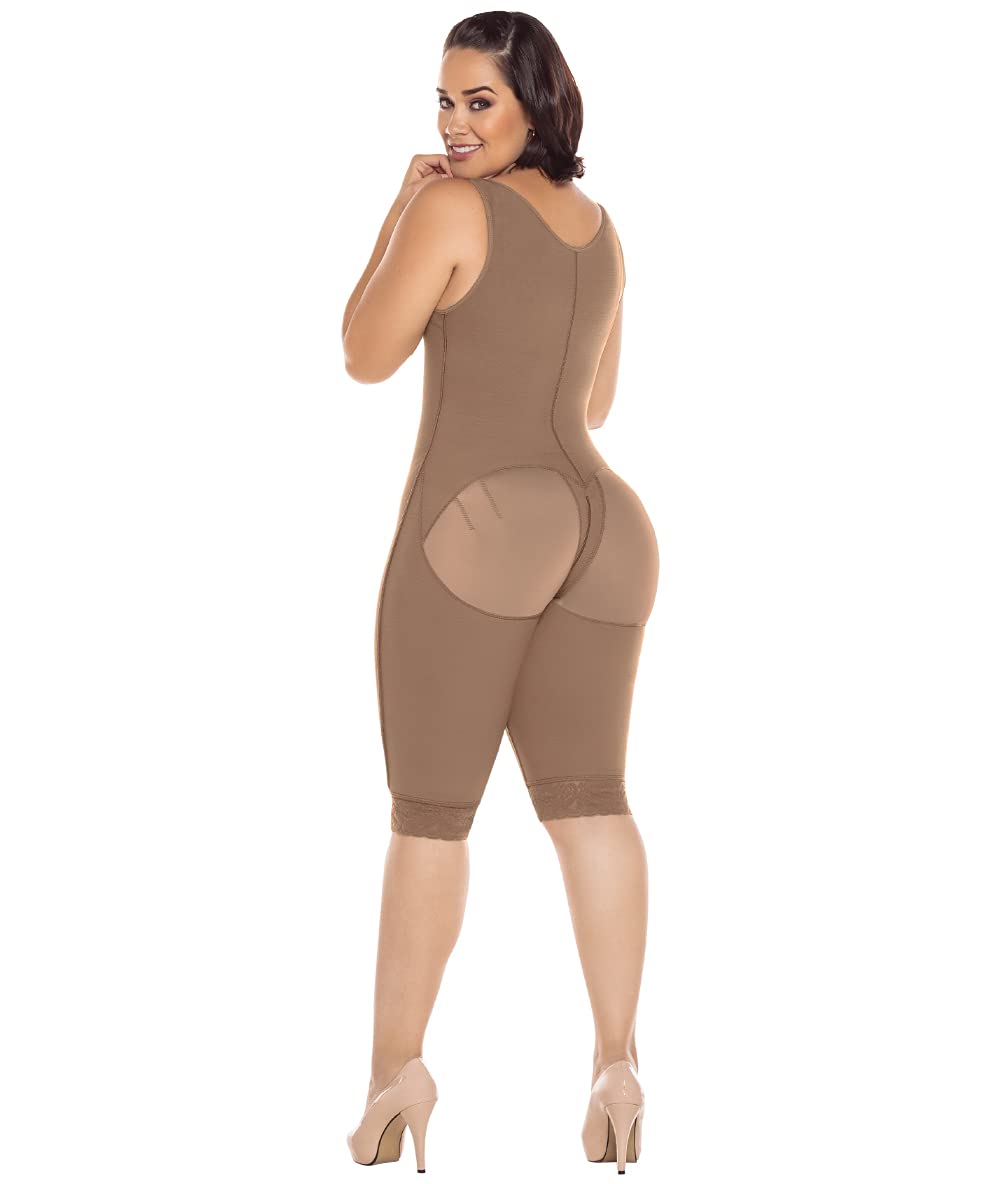 Post Op One Piece Girdle - High Back Support & Front Closure - Colombian Shapewear for Women - Perfect for Post-Surgery Recovery, Tummy Control & Body Shaping