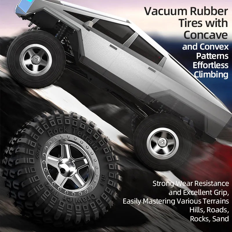 JJRC C8818 1/18 Scale RC Crawler Car - 4WD Off-Road Remote Control Vehicle with Proportional Cyber Shell | Perfect for Rock Crawling, Trail Adventures & Backyard Driving
