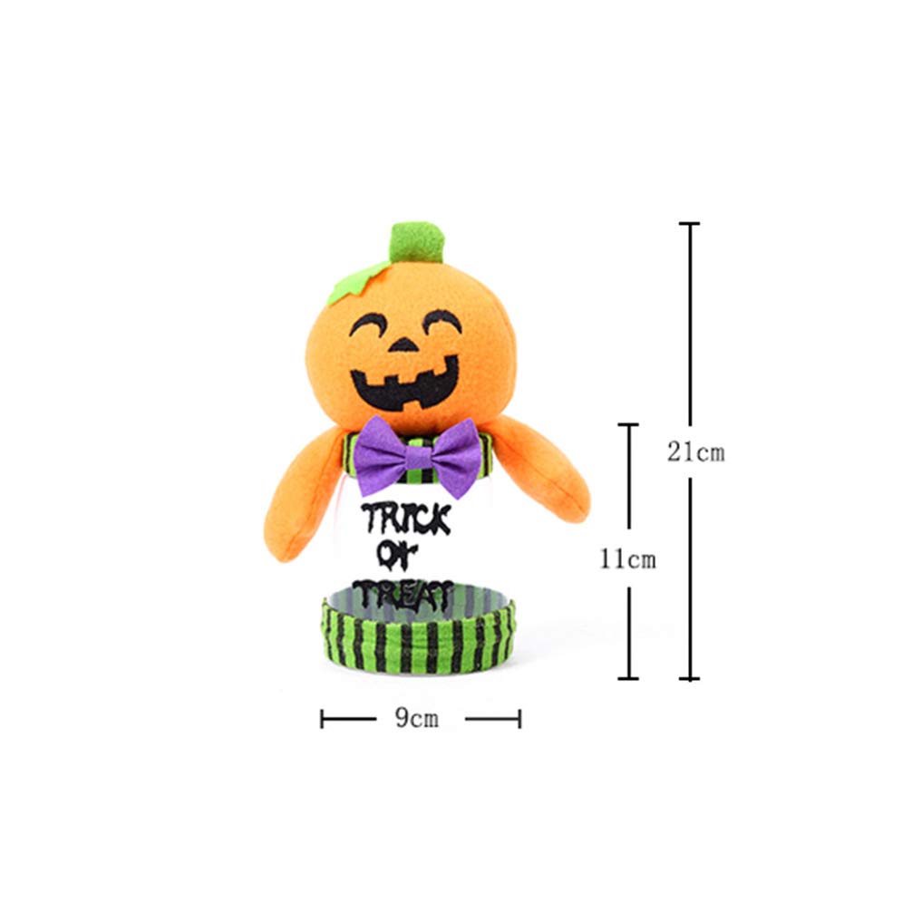 ABOOFAN Halloween Pumpkin Cookie Jar - Candy Holder & Party Decor for Halloween, Thanksgiving, Fall - Miniature Pumpkin Decor for Home, Office, Kitchen