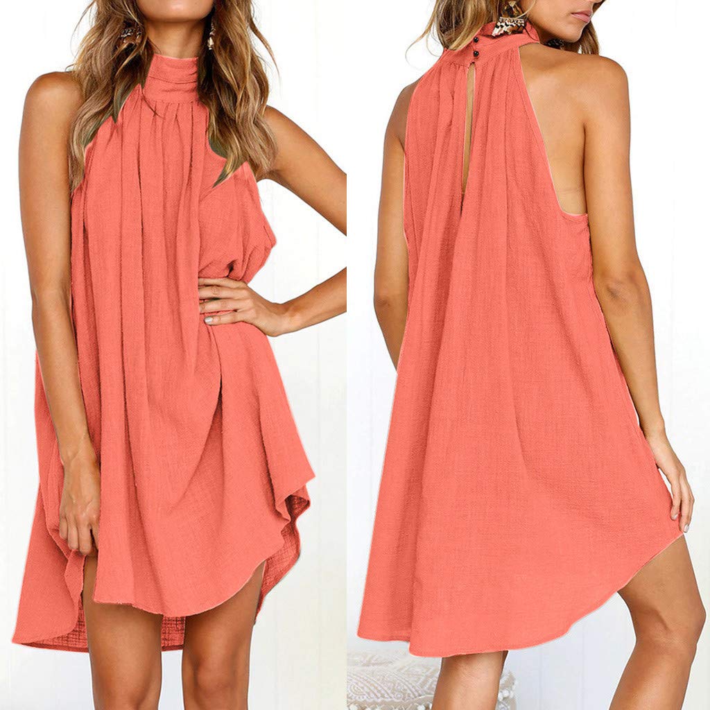 Stylish Women's Summer Dresses - Sleeveless Beach Party Cocktail Dress for Vacation & Casual Outings | Perfect for Poolside, Date Nights & Summer Festivals