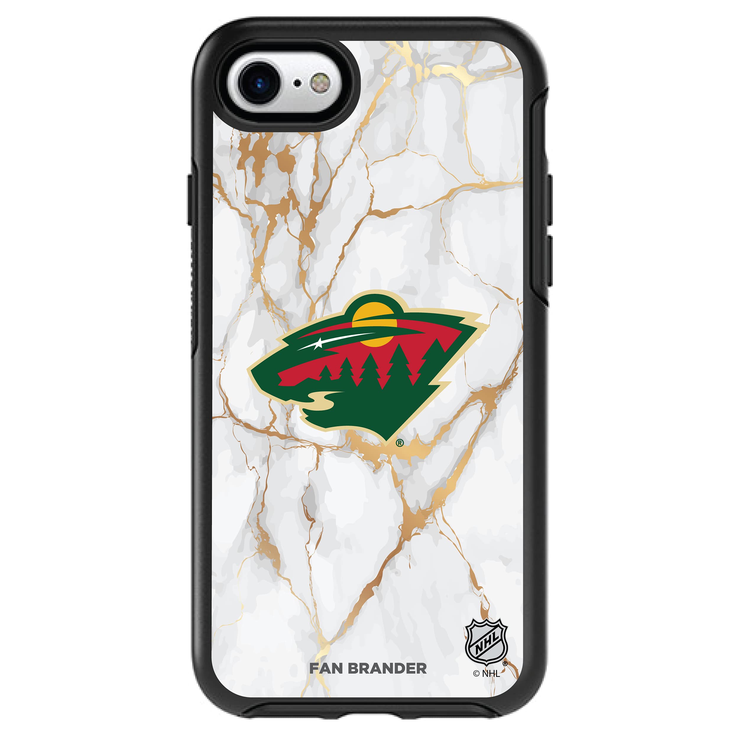 NHL OtterBox Symmetry iPhone Case - White Marble Design for Sports Fans