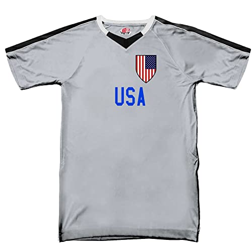 Charcoal and White V-neck