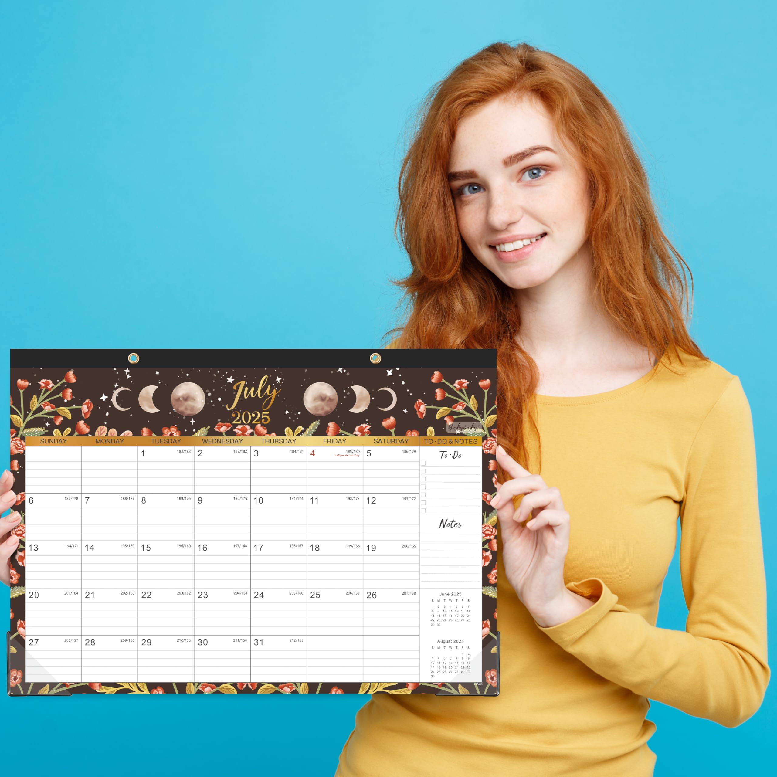 2025-2026 Monthly Desk and Wall Calendar Planner | 18 Months from July 2025 to December 2026 | 16.8