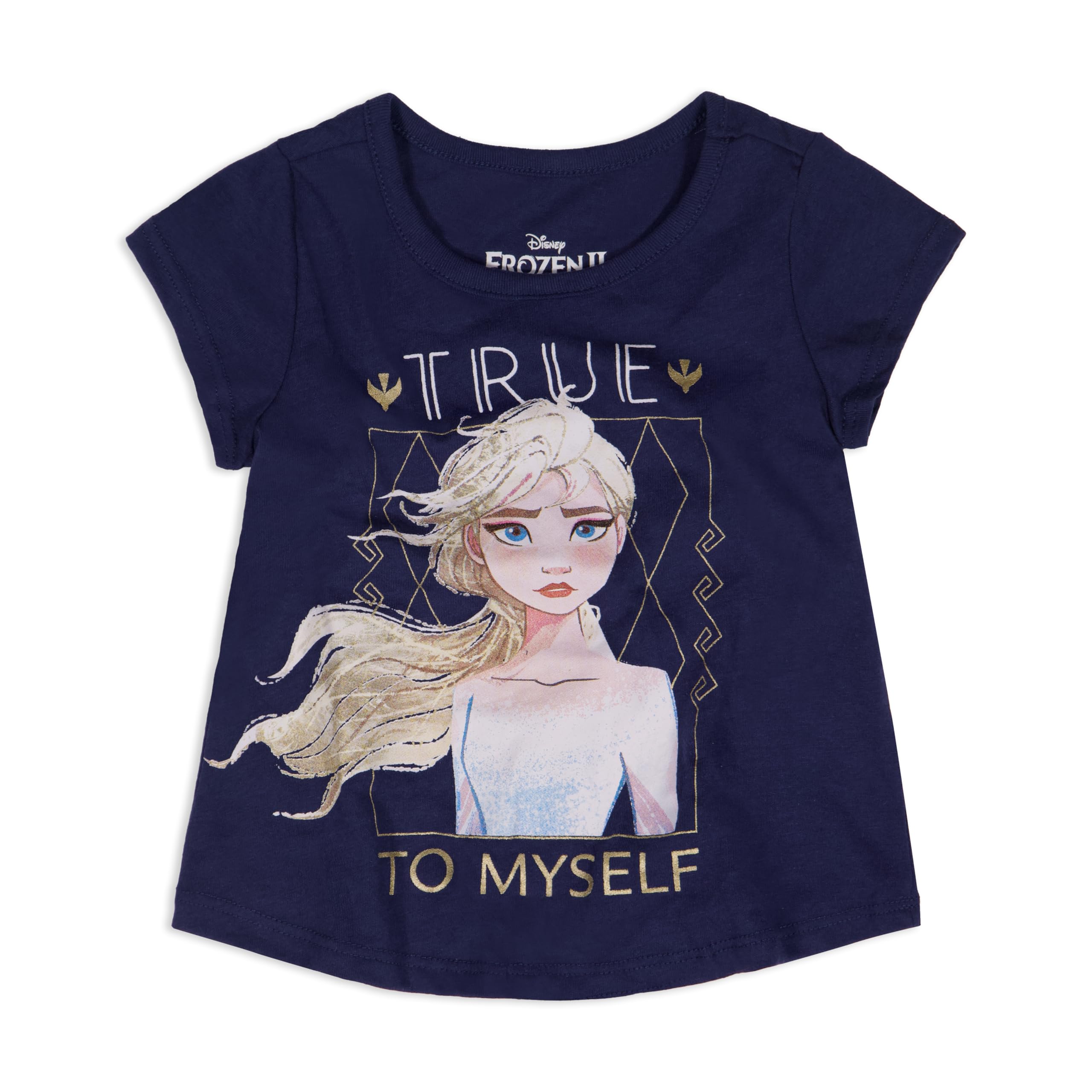 Disney Frozen Elsa & Anna Girls Short Sleeve T-Shirt for Toddler & Kids | Cute Cartoon Character Tee for Playdates, Birthday Parties & Disney Trips