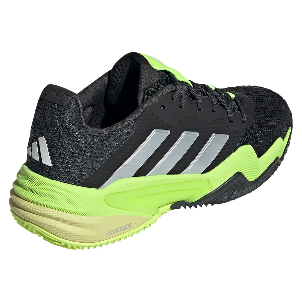 Men's Barricade 13 Clay Tennis Shoes - Core Black & Lucid Lemon | High-Performance Clay Court Shoes for Competitive Play & Training