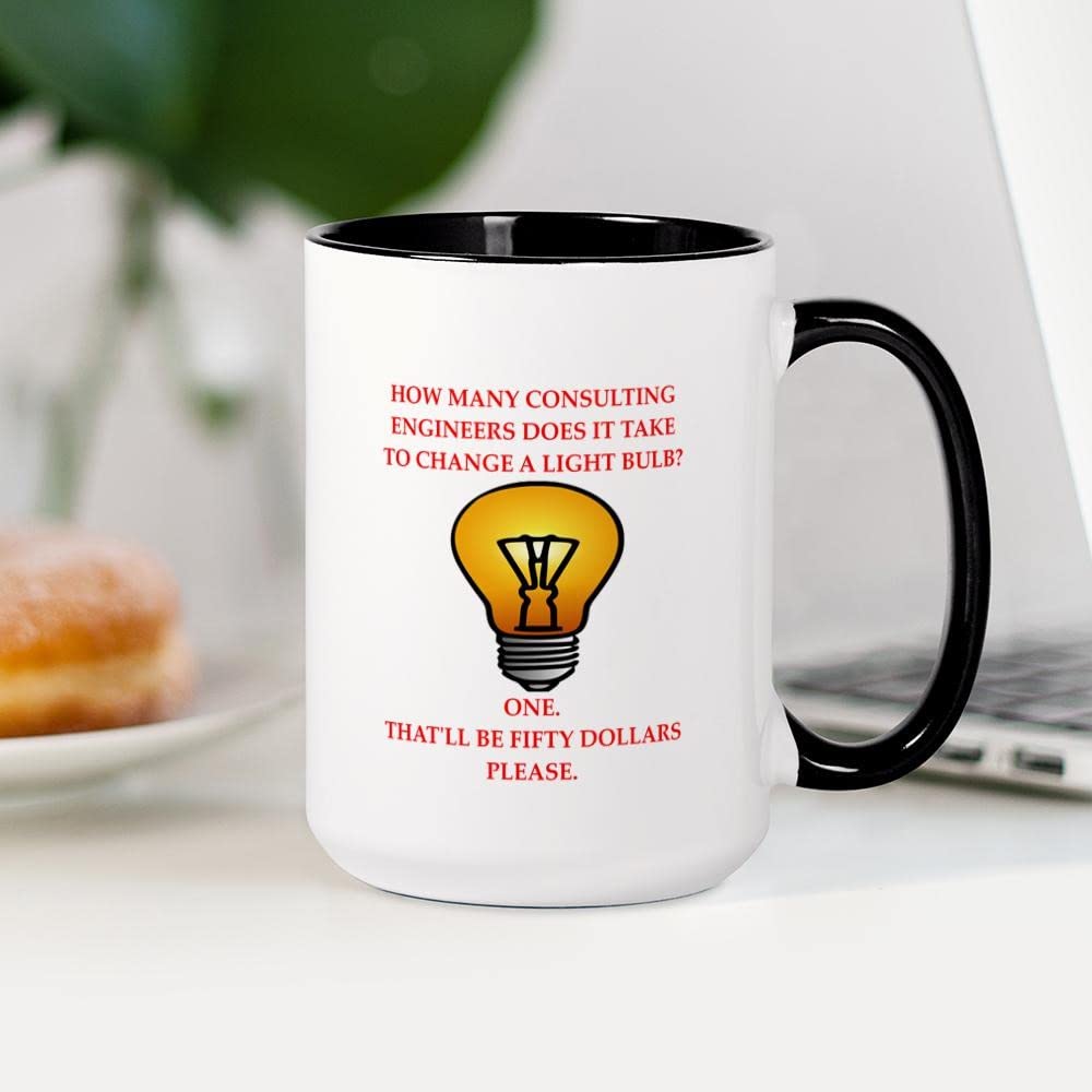 Engineer Coffee Mug 15 oz (444 ml) - Ceramic Coffee Cup for Engineers - Perfect for Office, Home & Gifts