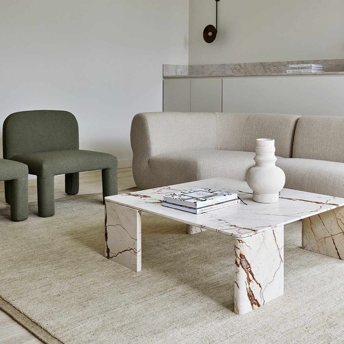 Atlas Slab Coffee Table - Modern Wooden Coffee Table for Living Room, Durable & Stylish Home Decor - Perfect for Family Gatherings & Relaxing Evenings