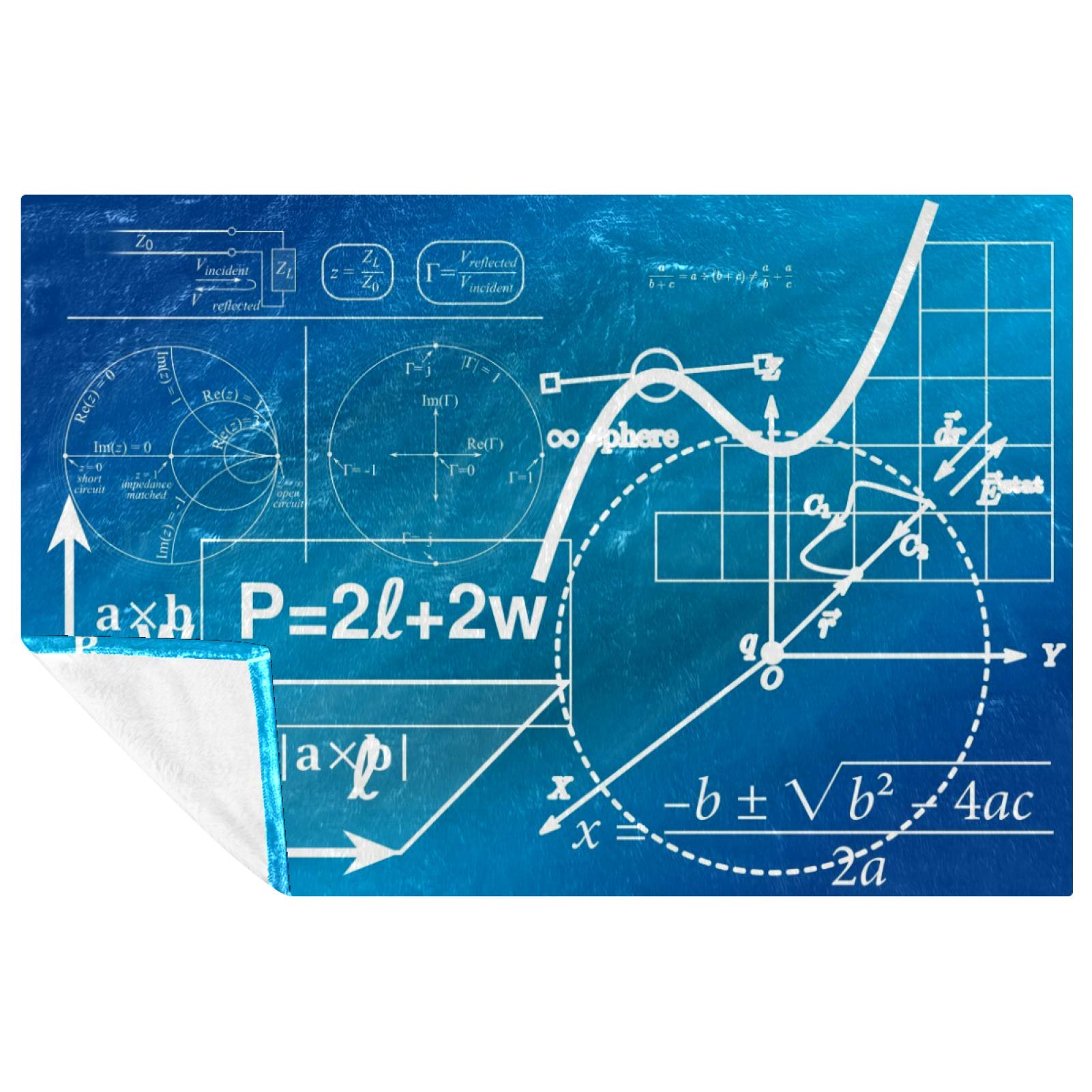 Geometry Mathematics Volume Surface Fleece Blanket - All Season Lightweight Plush Hypoallergenic Microfiber Blanket for Bed, Couch, Travel - Perfect for Study, Dorm Room Decor & Cozy Movie Nights