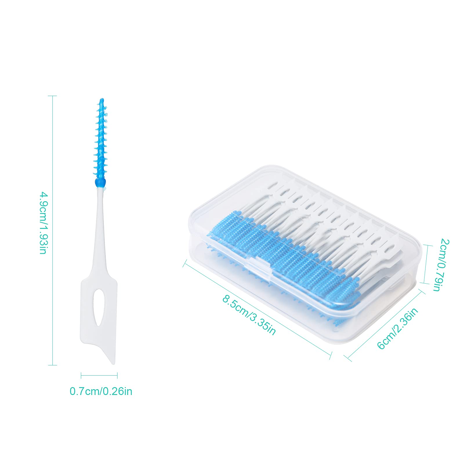 160PCS Interdental Brushes - Ultra Tight Bristles Dental Picks for Teeth Cleaning, Soft Silicone Toothpick Brushes for Plaque Removal - Perfect for Travel, Braces Care & Daily Oral Hygiene Routine