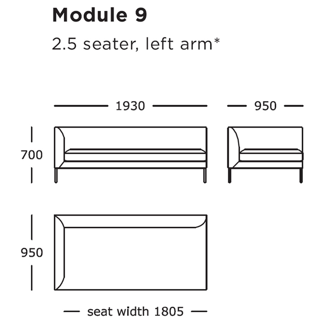 Modular Sofa Set - 9 & 16 Piece Configurable Sectional Couch for Living Room, Lounge & Home Theater Comfortable Seating Solution