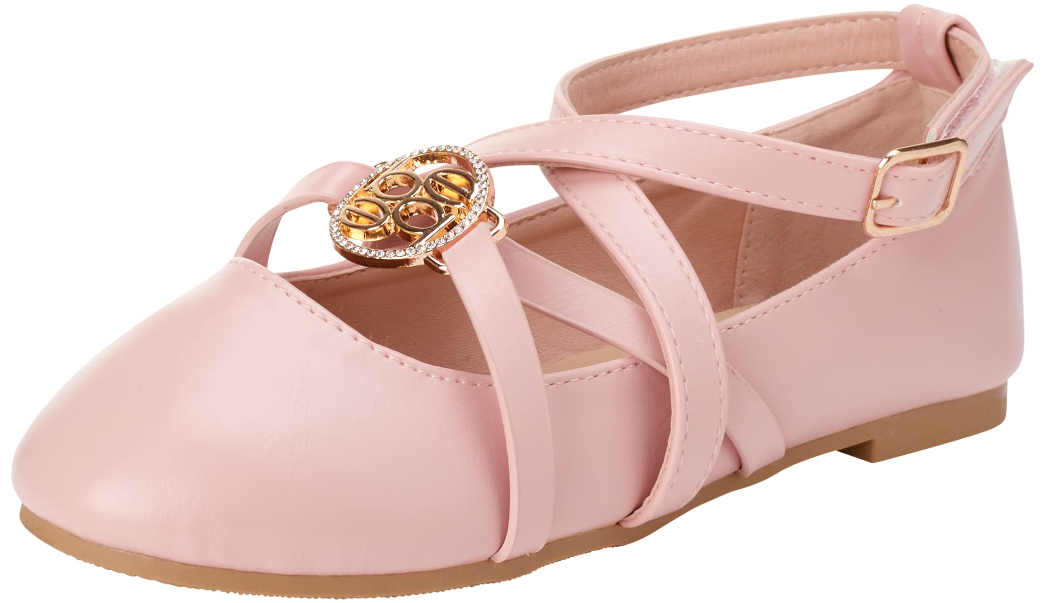 Bebe Girls' Rhinestone Ballet Flats - Strappy Dress Shoes for Toddler & Kids | Perfect for Weddings, Parties & Special Occasions