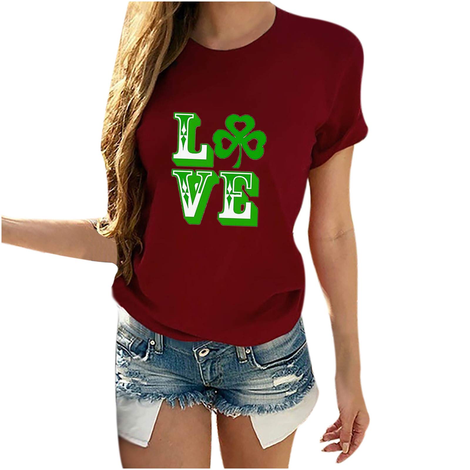 Women's Summer Tops - Stretchy Elastic Waist Short Sleeve Round Neck Tunic Blouse for Casual & Office Wear | Perfect for Work, Date Night & Summer Outfits