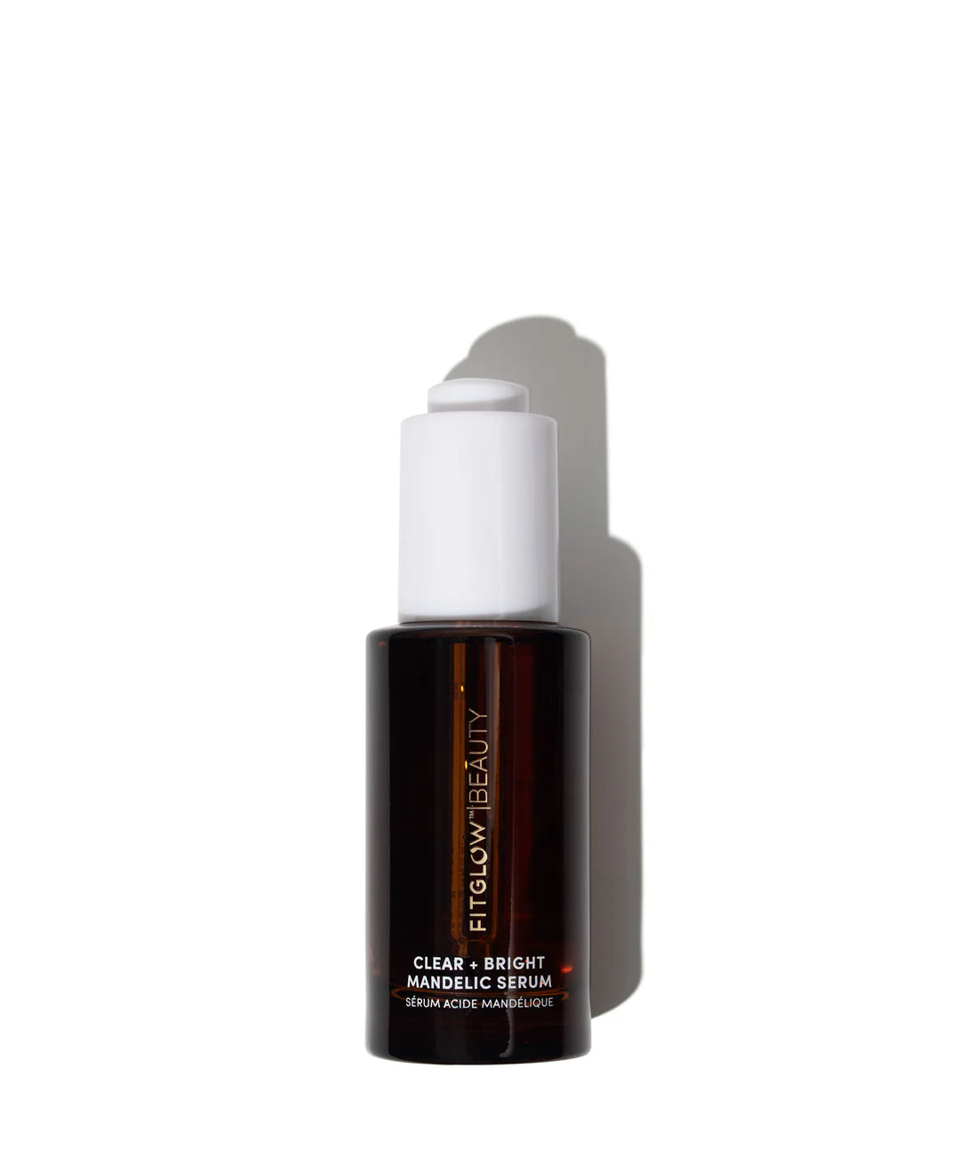 Fitglow Beauty Clear + Bright Mandelic Serum Drops for Acne-Prone Skin - Exfoliating Facial Treatment with Mandelic Acid for Brighter, Smoother Complexion | Perfect for Nighttime Skincare Routine & Hyperpigmentation Care