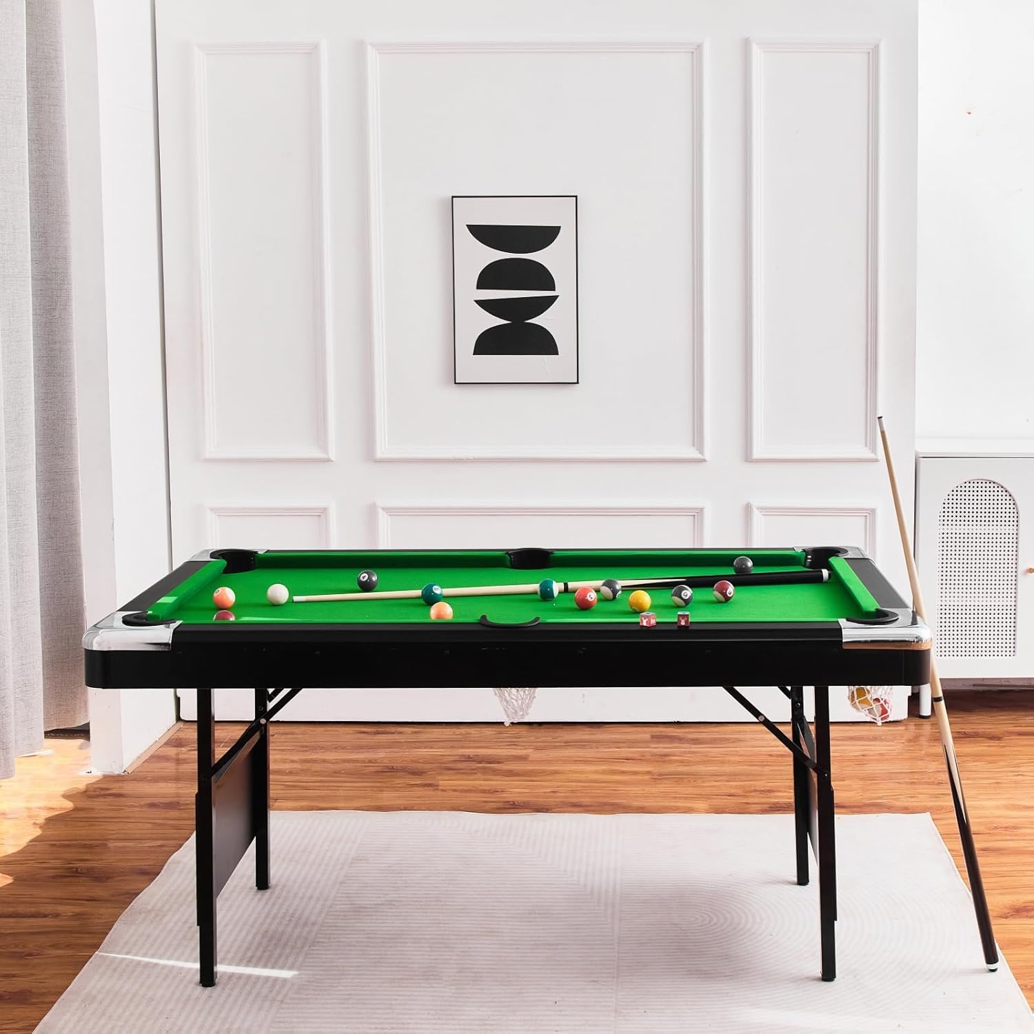 6 or 7 Foot Portable Folding Pool Table - Professional Billiard Table Set with Complete Accessories for Home Game Room, Basement or Garage | Perfect for Family Fun & Entertainment Nights