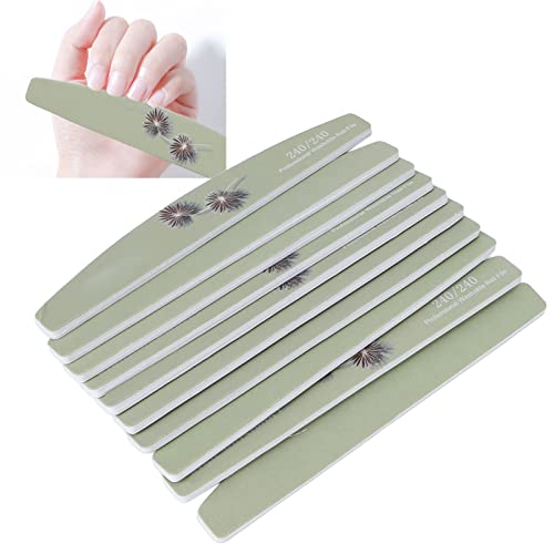 10-Pack Professional Double-Sided Nail File Buffers - Washable & Reusable Manicure Tools for Smooth & Shiny Nails | Perfect for Home, Salon & Travel Nail Care
