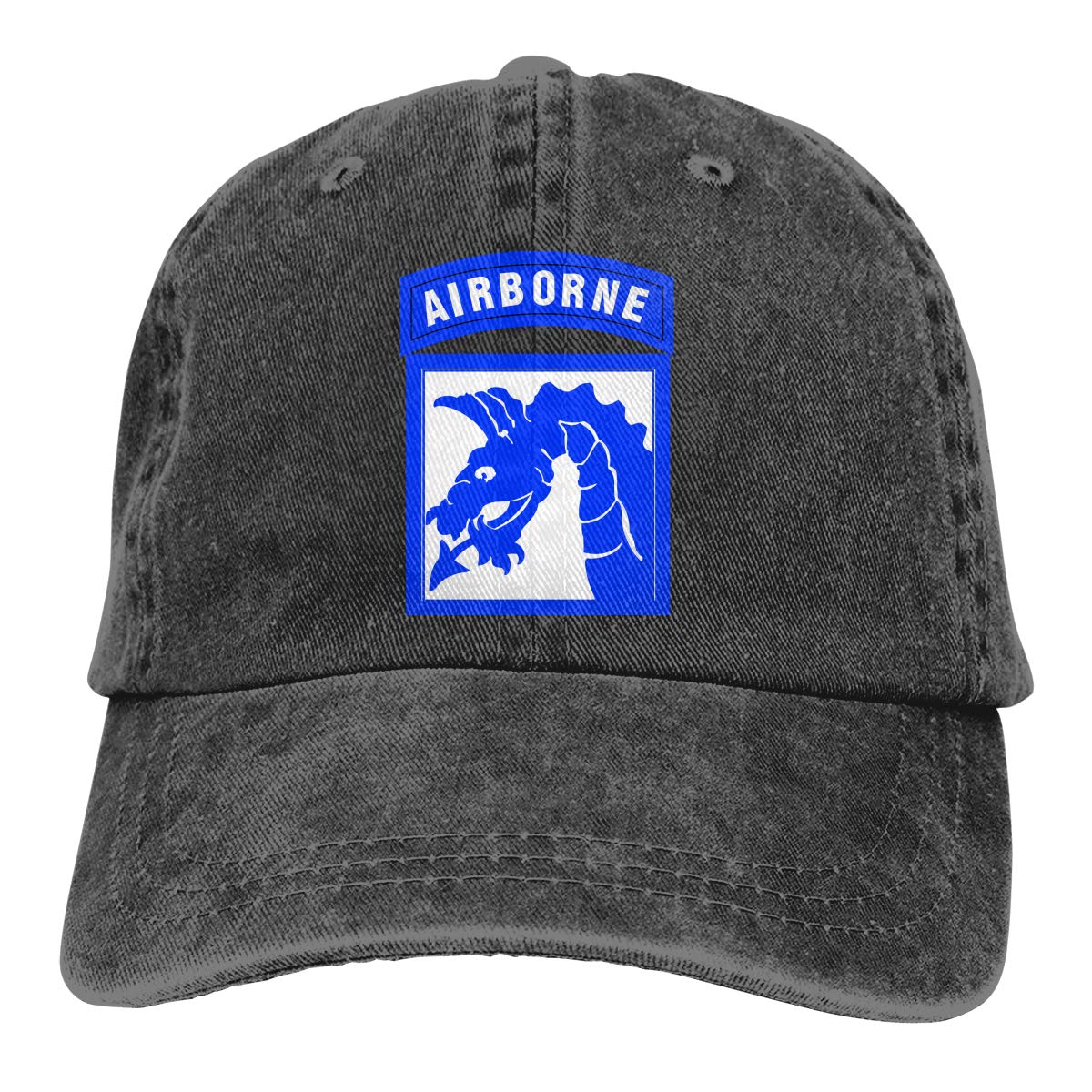 Shudianhaksdp 18th Airborne Corps Adjustable Baseball Cap - Military Style Denim Trucker Hat for Men & Women - Perfect for Outdoor Activities, Hiking, and Military Enthusiasts