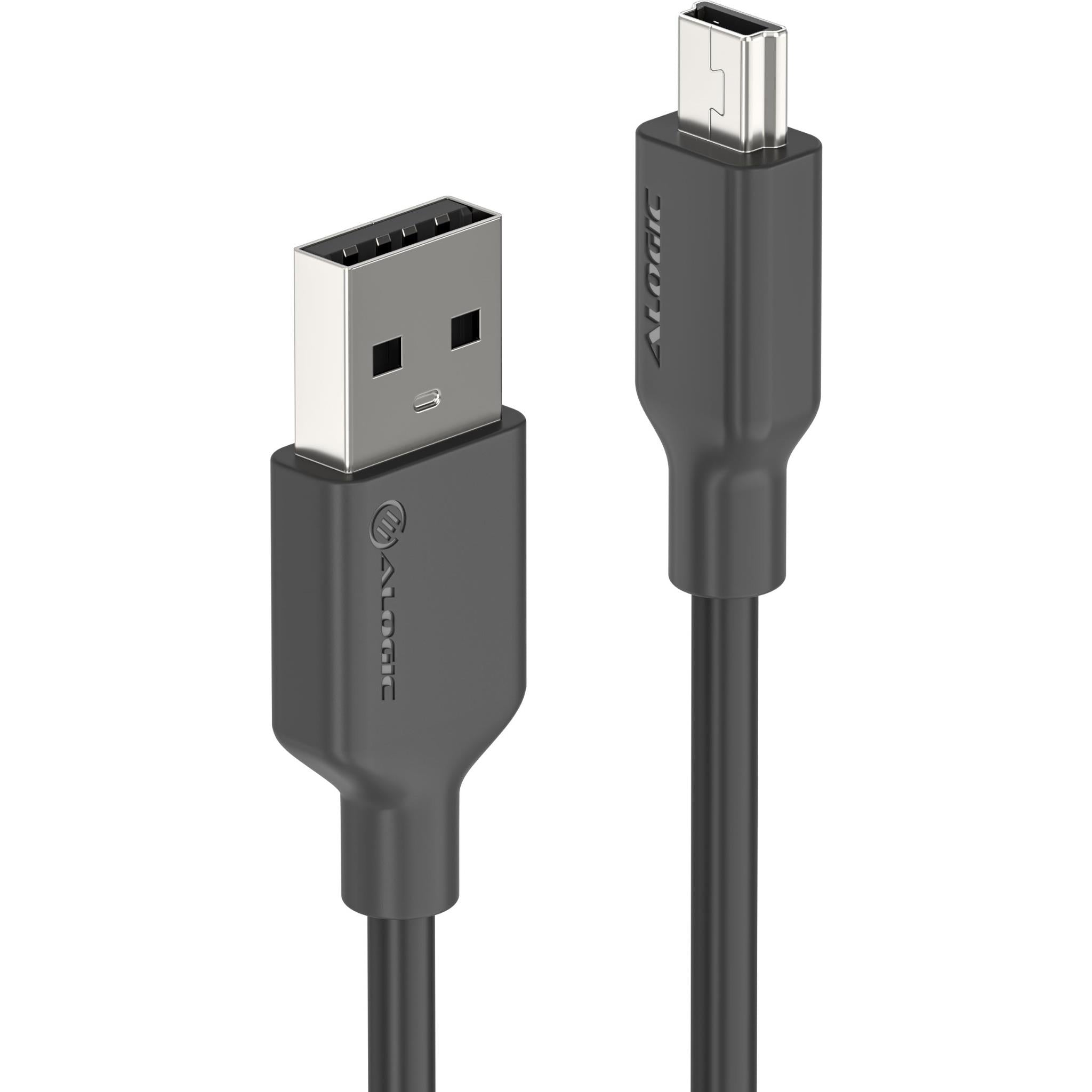 Alogic Elements PRO 1.2m USB A to Mini B Charging & Data Sync Cable for Digital Cameras, MP3 Players & External Hard Drives | Fast Charging & High-Speed Data Transfer