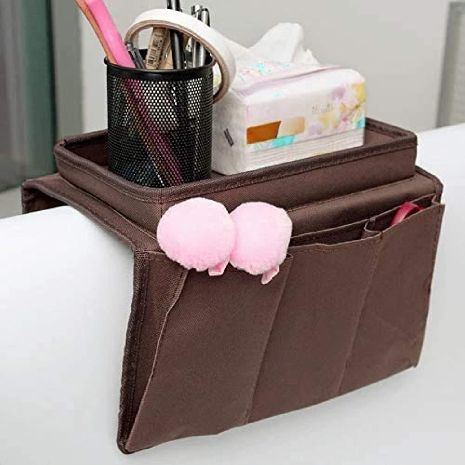 Multi-Pocket Sofa Armchair Organizer - TV Remote, Phone, iPad & Book Holder with 6 Storage Pockets | Perfect for Living Room, Bedroom & Home Theater Organization