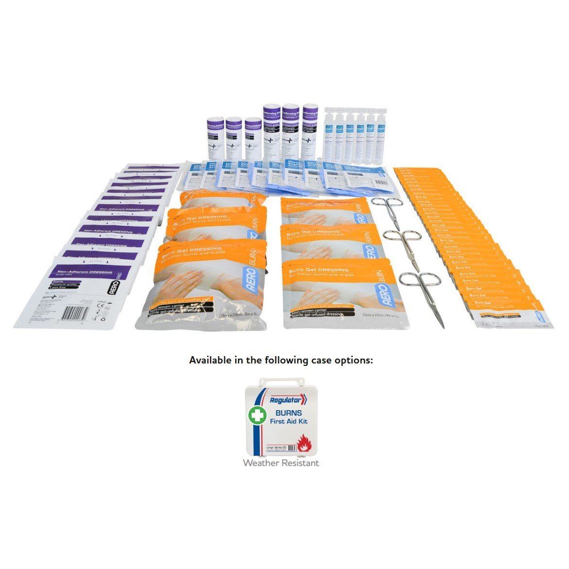 50-Person First Aid Kit for Burns - 76 PCS Emergency Medical Supplies in Weatherproof Case | Perfect for Home, Workplace & Outdoor Safety