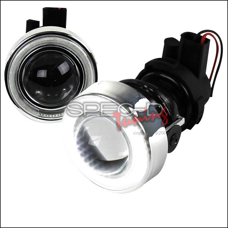 HALO LED Projector Fog Lights - Clear Lens for Enhanced Visibility & Style - Perfect for Off-Road, Trucks, SUVs & Night Driving