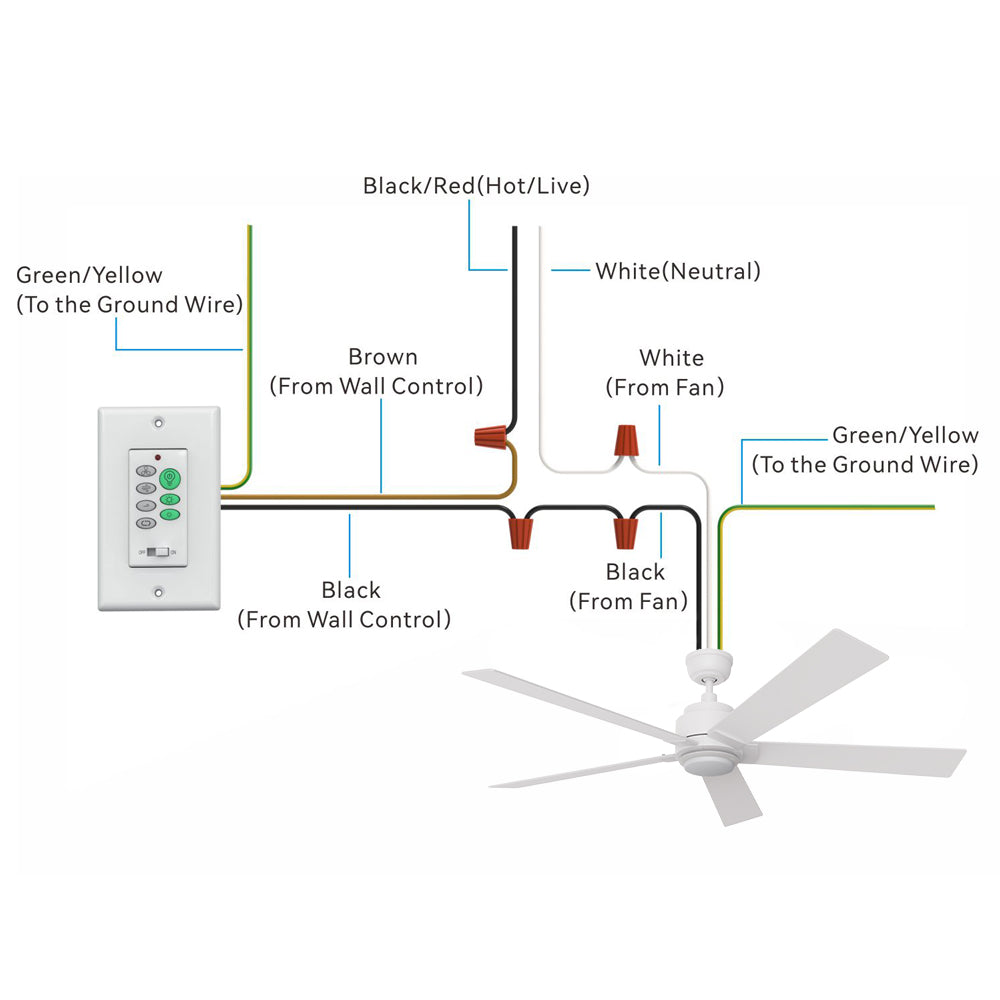 Aspen II Smart Ceiling Fan with LED Light - Remote Control, 60 Inch, Dimmable, Energy Efficient - Perfect for Bedroom, Living Room, Patio & Outdoor Spaces