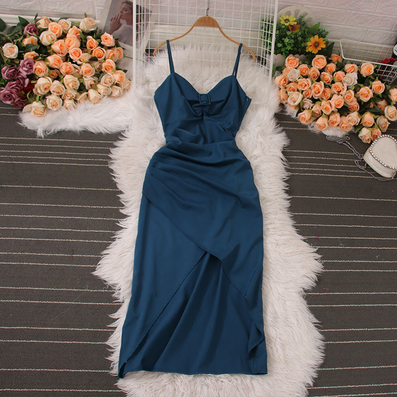 Sexy French Spaghetti Strap Midi Dress for Women - Elegant Holiday Party Dress | Perfect for Cocktail Parties, Date Nights & Summer Vacations