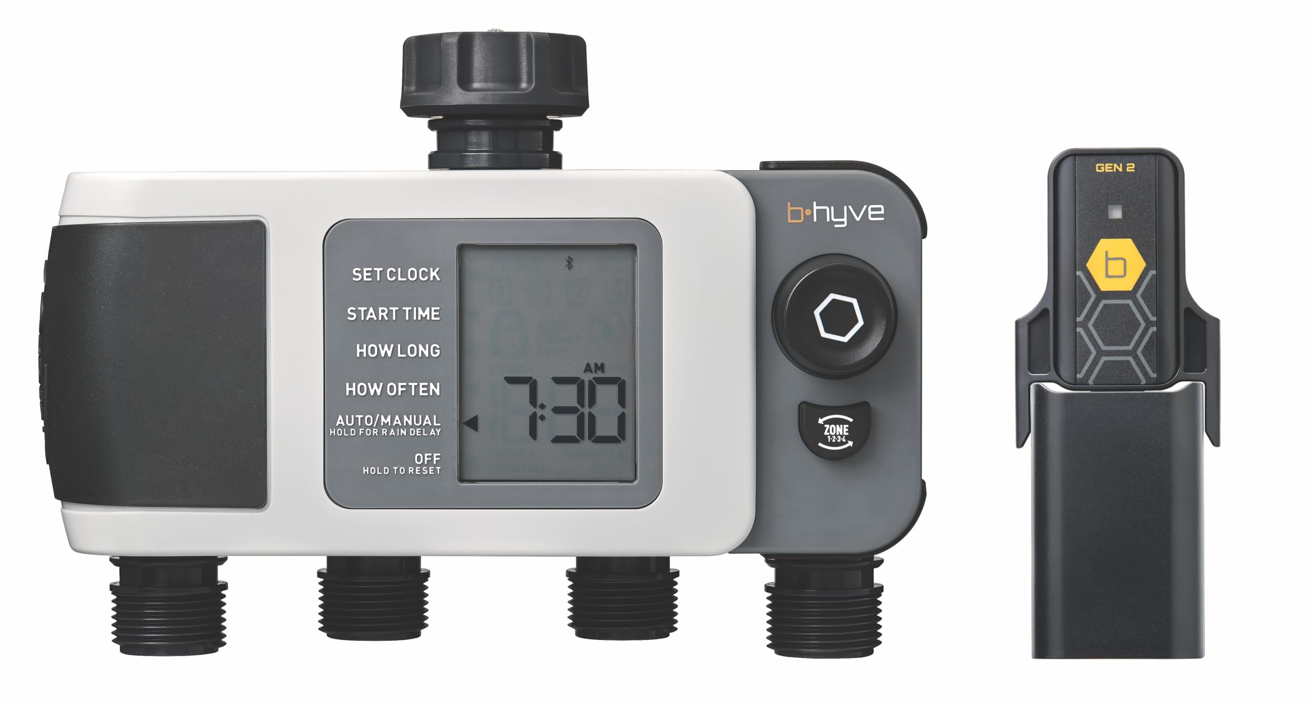 Orbit 24639 B-hyve XD 4-Port Smart WiFi Hose Watering Timer with Hub - Automatic Sprinkler Controller for Lawn & Garden Irrigation System