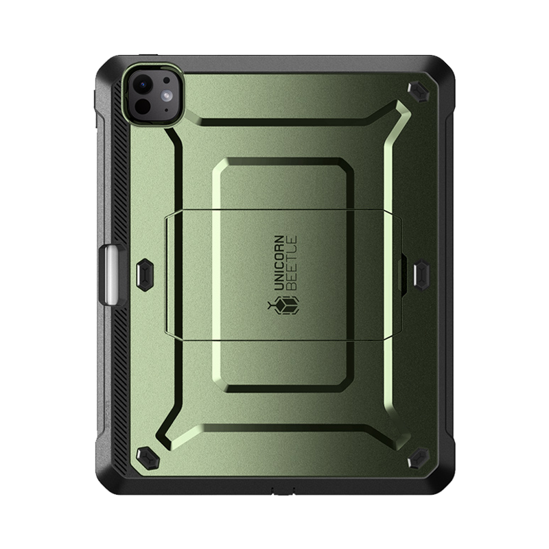 iPad Pro 13 Inch (2024) Case - Unicorn Beetle Pro Rugged Protective Cover with Screen Protector, Shockproof & Drop Proof - Dark Green - Perfect for Outdoor, Travel & Work Protection